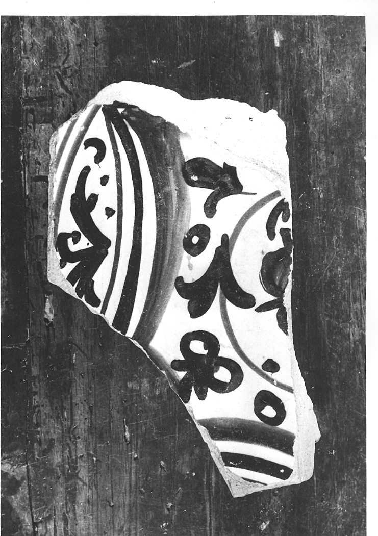 piatto, frammento - bottega derutese (prima metà sec. XVI)