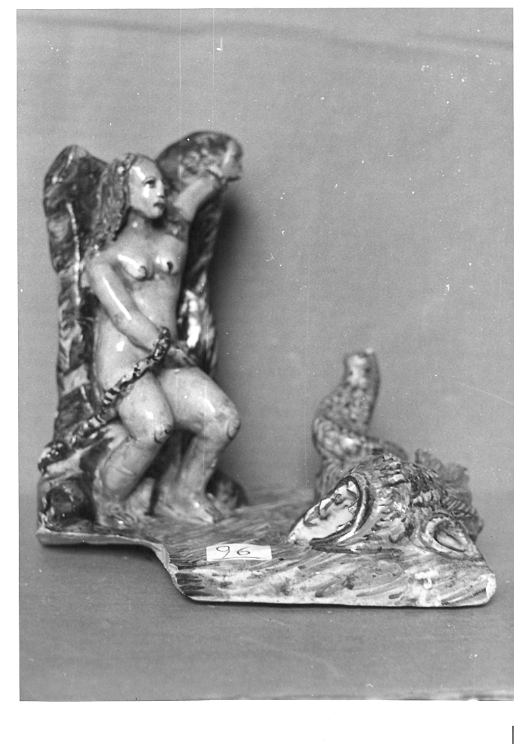 Andromeda (decorazione plastica) - bottega urbinate (sec. XVI)