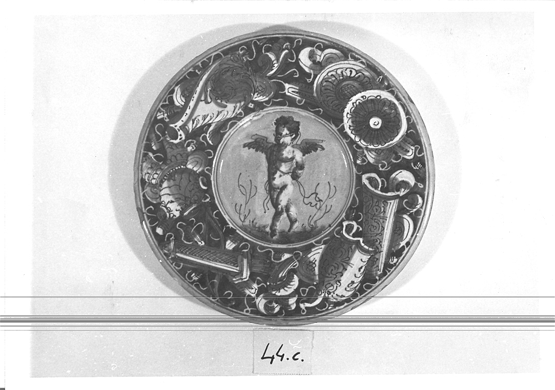 piatto - bottega pesarese (seconda metà sec. XVI)