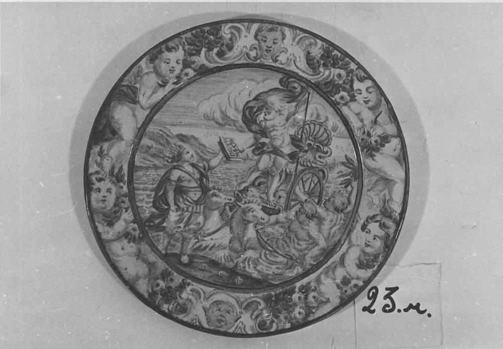 Nettuno (piattino) di Grue Carlo Antonio (fine sec. XVII)