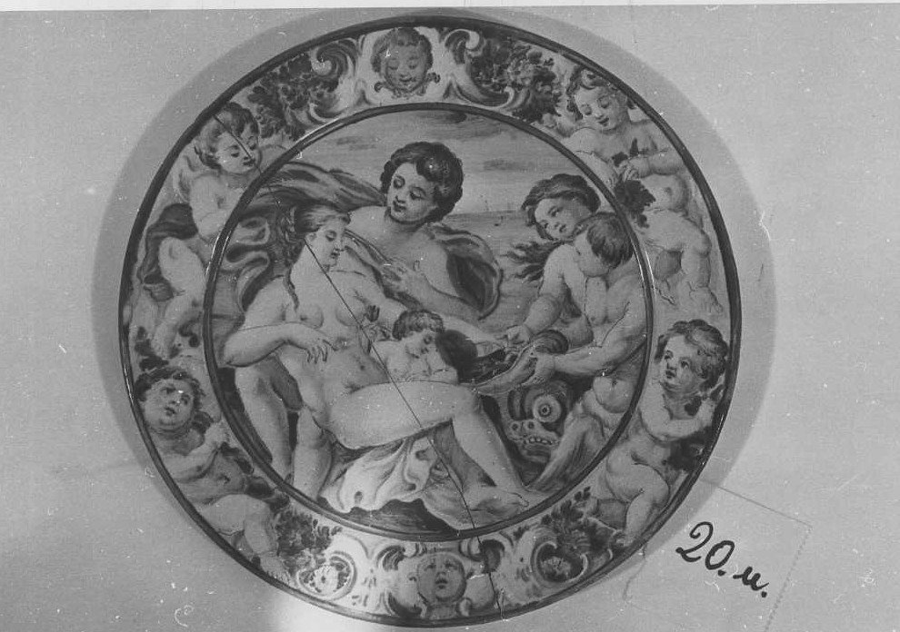 Venere (piattino) di Grue Carlo Antonio (fine/inizio secc. XVII/ XVIII)