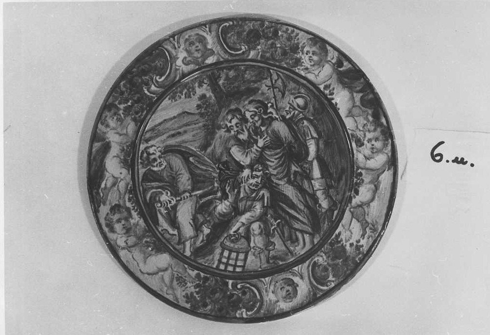cattura di Cristo (piattino) di Grue Carlo Antonio (fine sec. XVII)