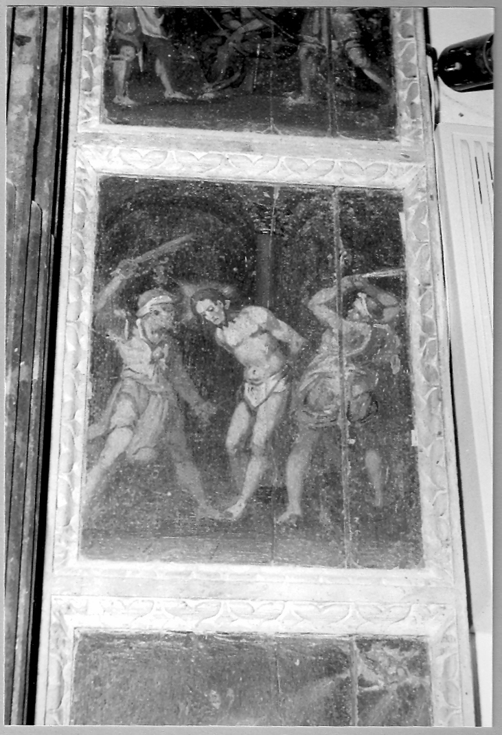flagellazione di Cristo (dipinto) di Cantarini Simone detto Pesarese (scuola) (sec. XVII)