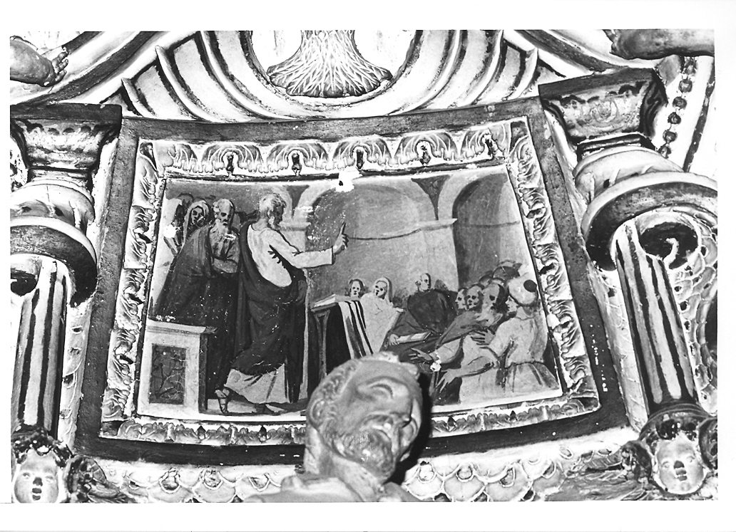 predicazione di San Marco (dipinto) di Gaia Pietro (attribuito) (sec. XVI)