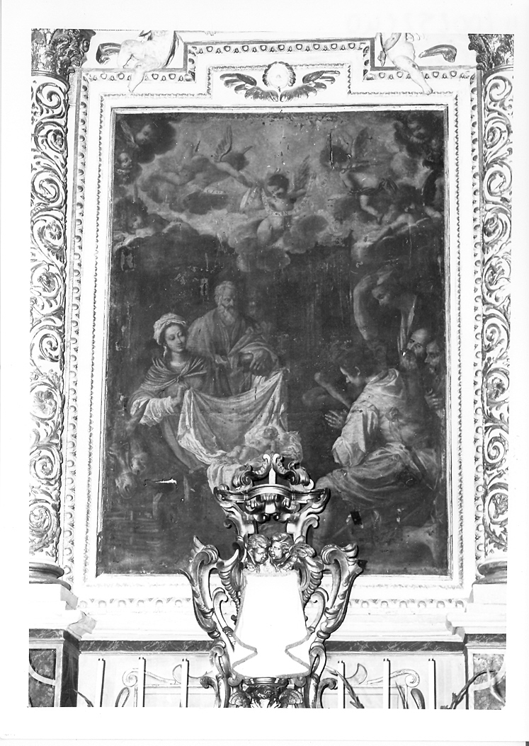presepio (dipinto) di Buratti Girolamo (attribuito) (sec. XVII)