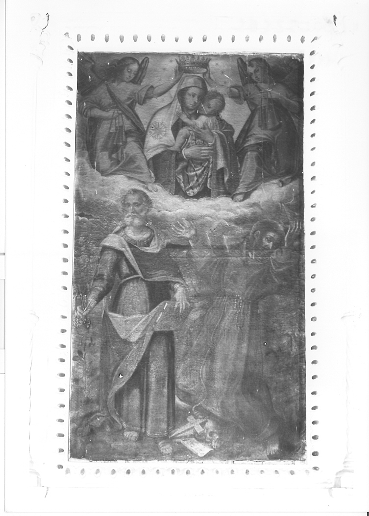Madonna del Carmine con San Francesco d'Assisi e San Pietro (dipinto) di Corrigioli Venceslao (sec. XVII)