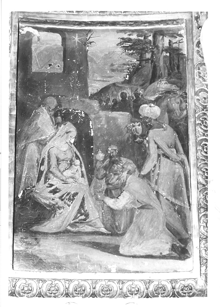 adorazione dei Re Magi (dipinto) di Magistris Simone de (attribuito) (inizio sec. XVII)