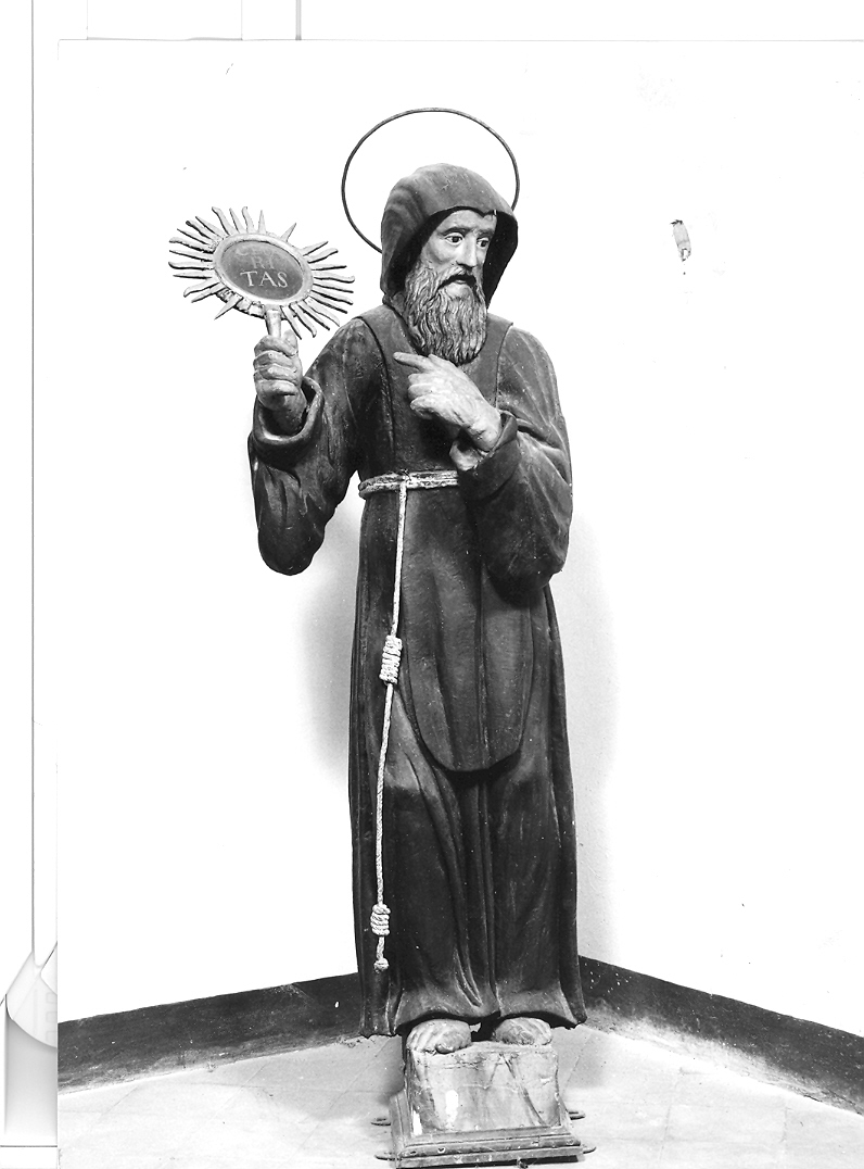 San Francesco di Paola (scultura) - bottega marchigiana (sec. XIX)