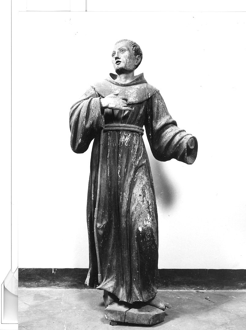 frate francescano (scultura) - bottega marchigiana (sec. XVII, sec. XVIII)
