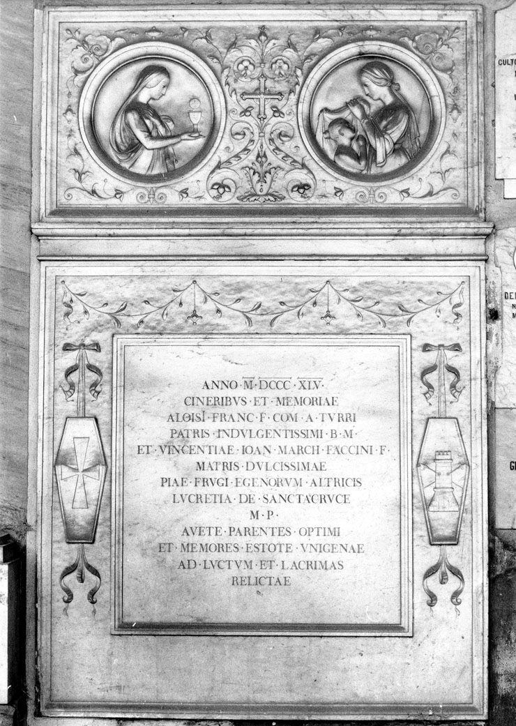 stele funeraria - bottega italiana (sec. XIX)