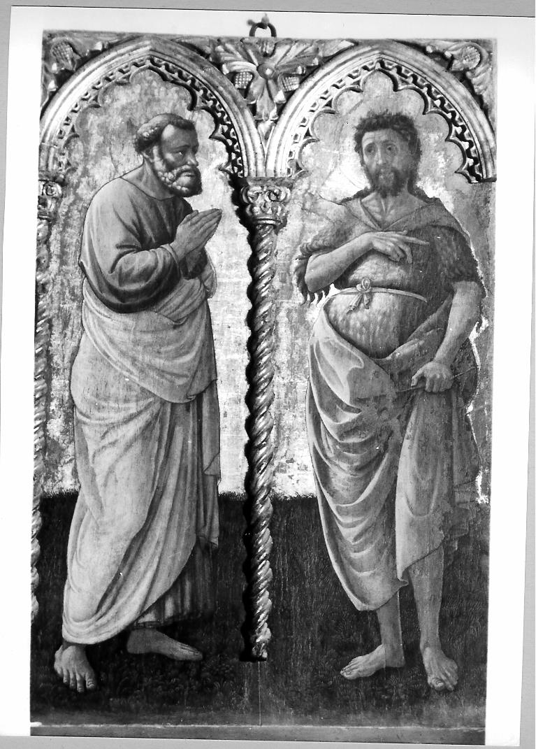 San Pietro e San Giovanni Battista (scomparto di polittico, elemento d'insieme) di Niccolò di Liberatore detto Alunno (terzo quarto sec. XV)