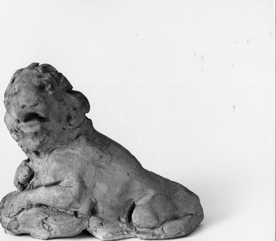 leone disteso (statuetta) di Paci Emidio (sec. XIX)