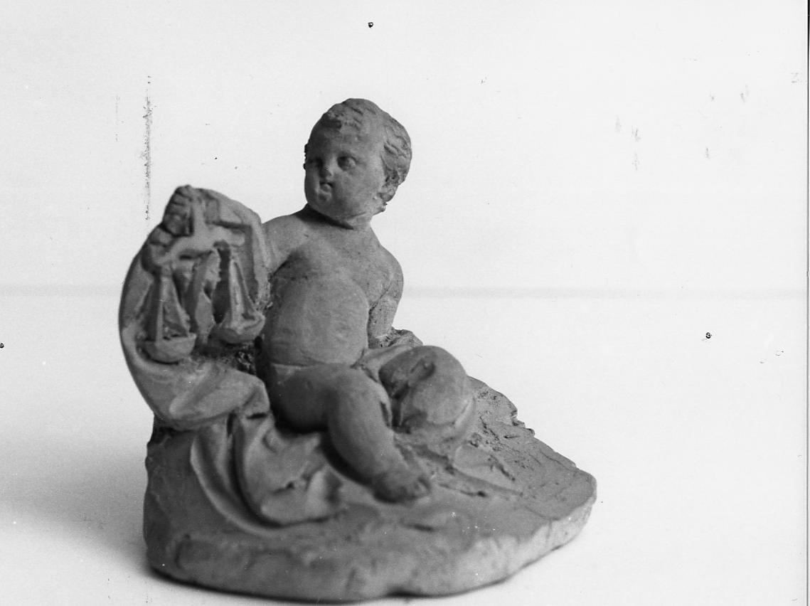 putto con segno zodiacale della Bilancia (scultura) di Paci Emidio (sec. XIX)