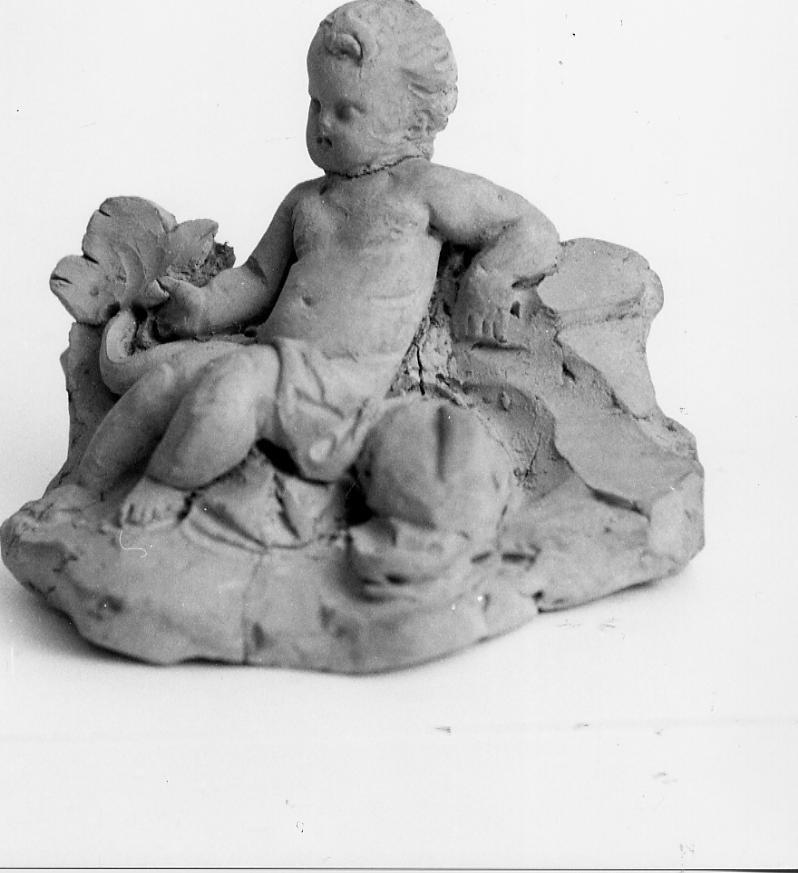 putto con delfino (scultura) di Paci Emidio (sec. XIX)
