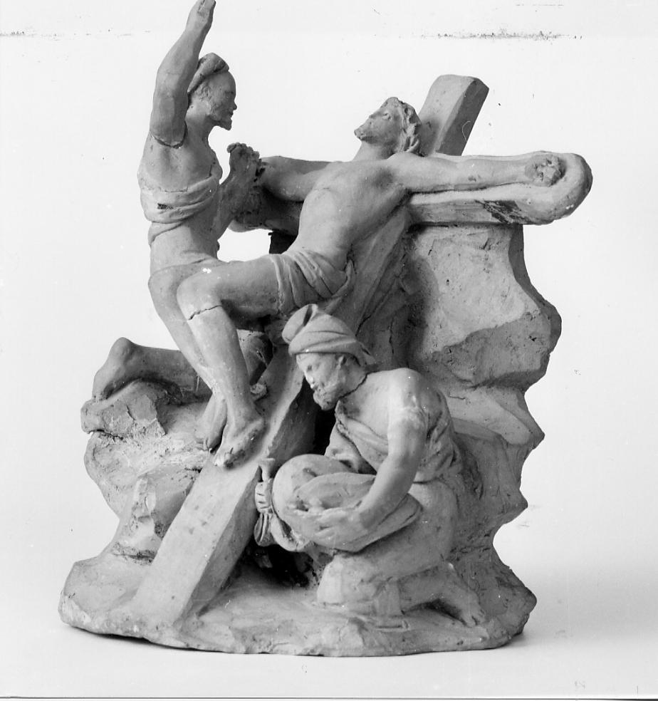 Cristo inchiodato alla croce (gruppo scultoreo) di Paci Emidio (sec. XIX)