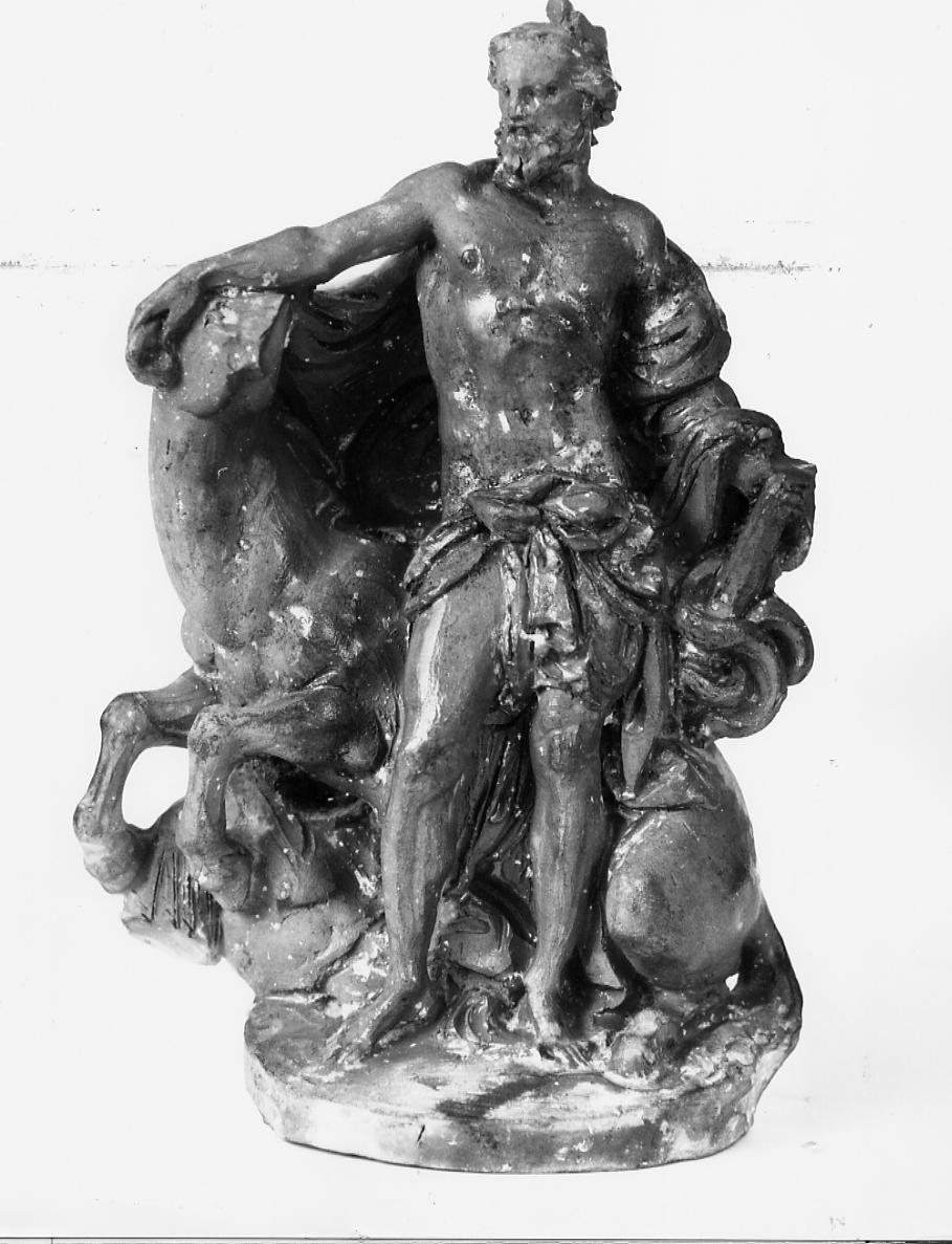 uomo con cavallo (scultura) di Paci Emidio (bottega) (sec. XIX)