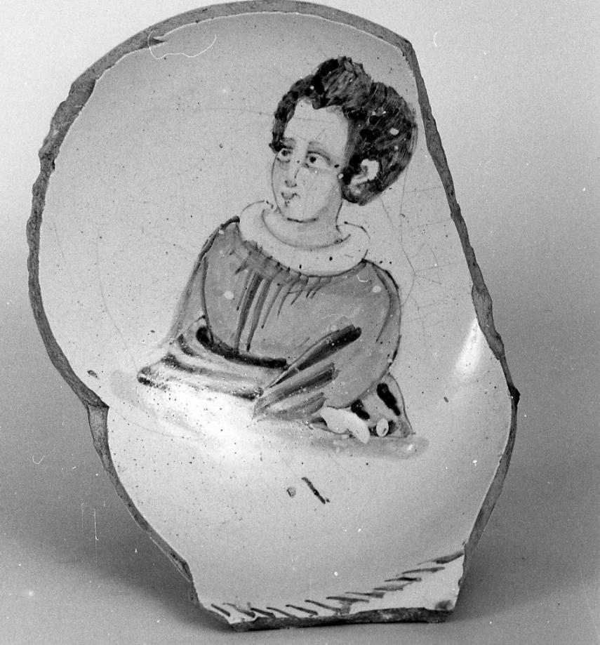 coppa, frammento - bottega di Castelli (sec. XVII)