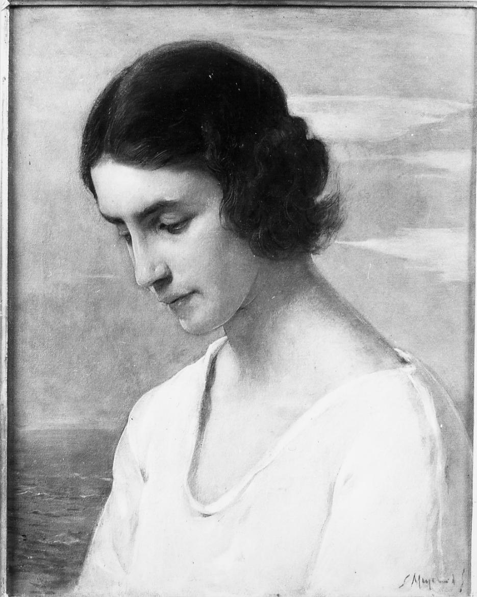 pensiero dominante, ritratto di giovane donna (dipinto) di Meyer de Schanensee Sigismondo (sec. XX)