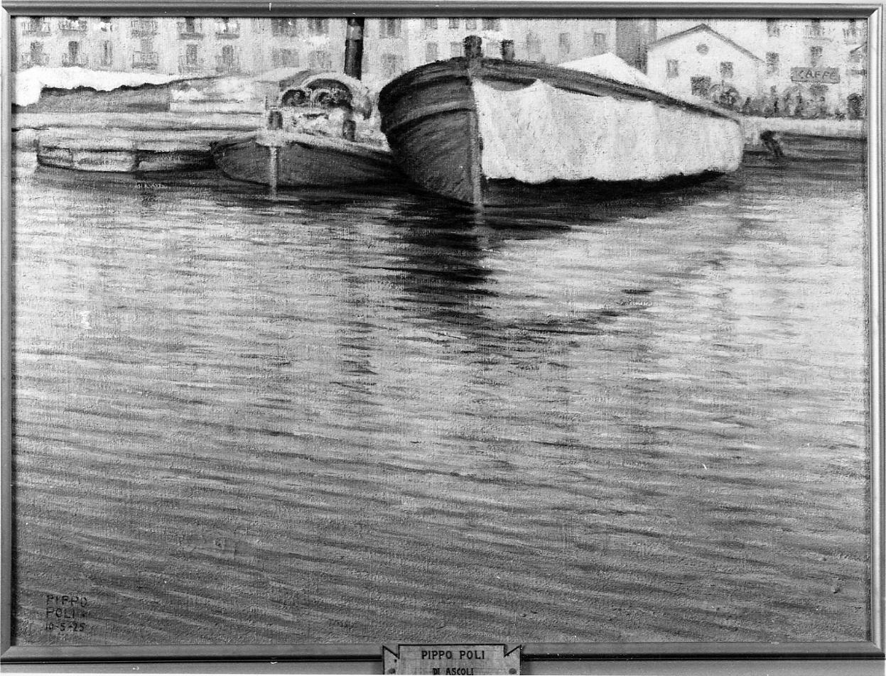 marina (dipinto) di Poli Giuseppe (sec. XX)