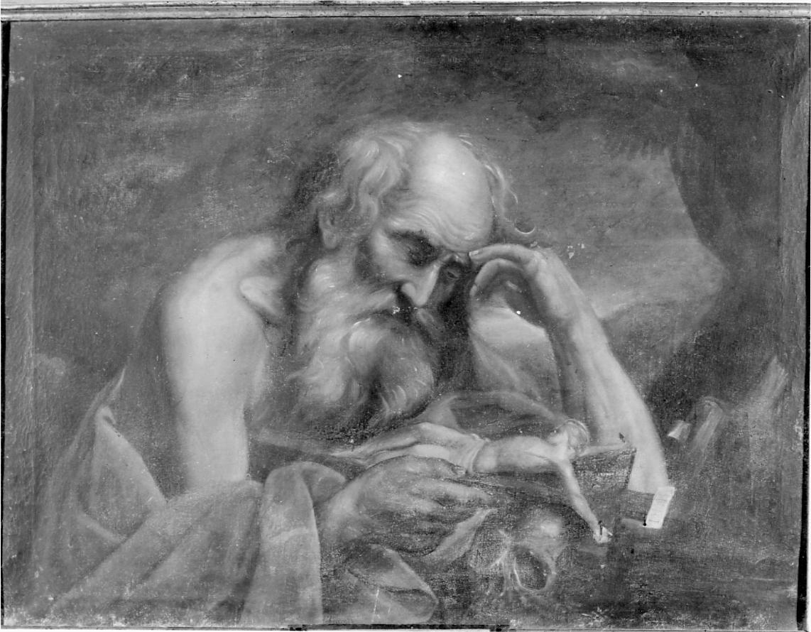 San Girolamo in preghiera nella grotta (dipinto) - ambito emiliano (sec. XVII)