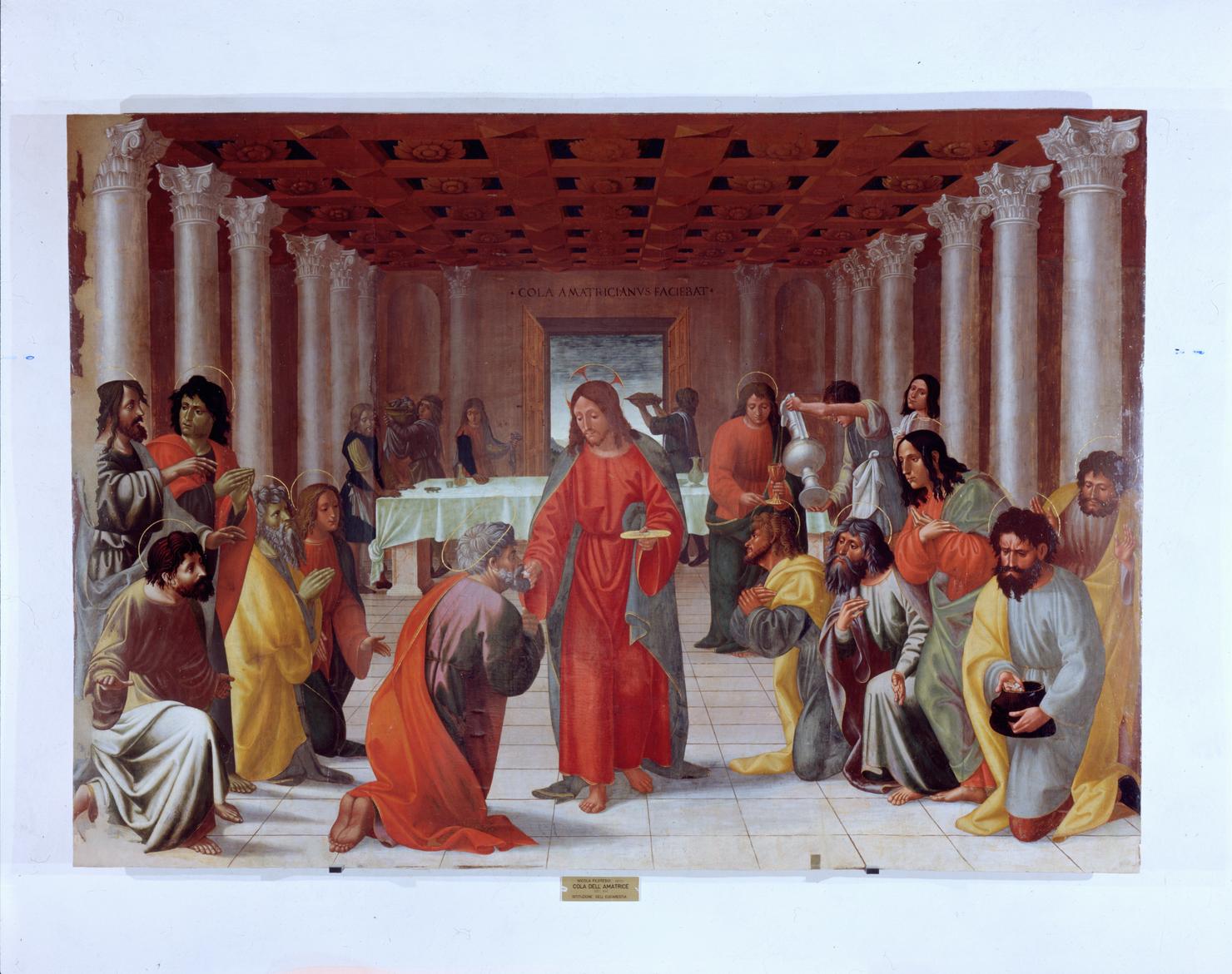 comunione degli apostoli (dipinto) di Filotesio Nicola detto Cola dell'Amatrice (sec. XVI)