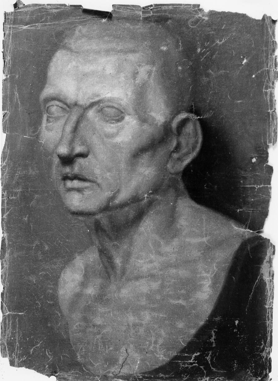 busto romano e studio di gamba (dipinto) di Gabrielli Giulio (seconda metà sec. XIX)