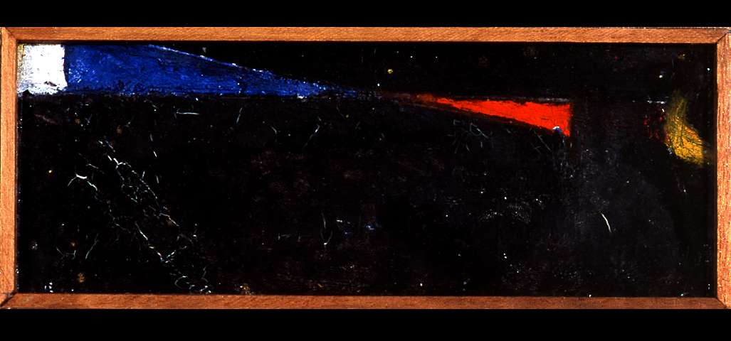 Composizione, motivi decorativi astratti (dipinto) di Licini Osvaldo (sec. XX)