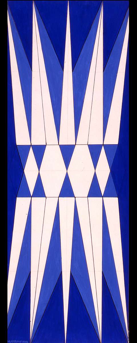 Canne d'organo n. 3, motivi decorativi astratti (dipinto) di Mazzon Galliano (sec. XX)