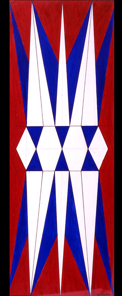 Canne d'organo n. 5, motivi decorativi astratti (dipinto) di Mazzon Galliano (sec. XX)