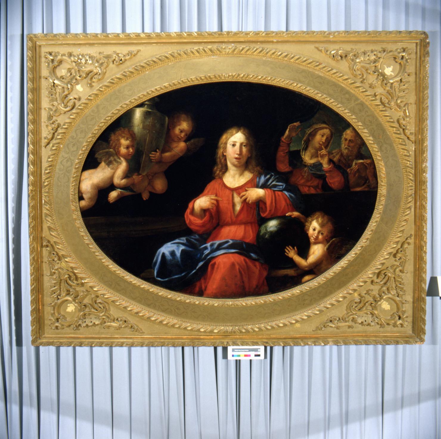 Cristo Salvatore (dipinto) di Albani Francesco detto l'Albani (maniera) (sec. XVII)