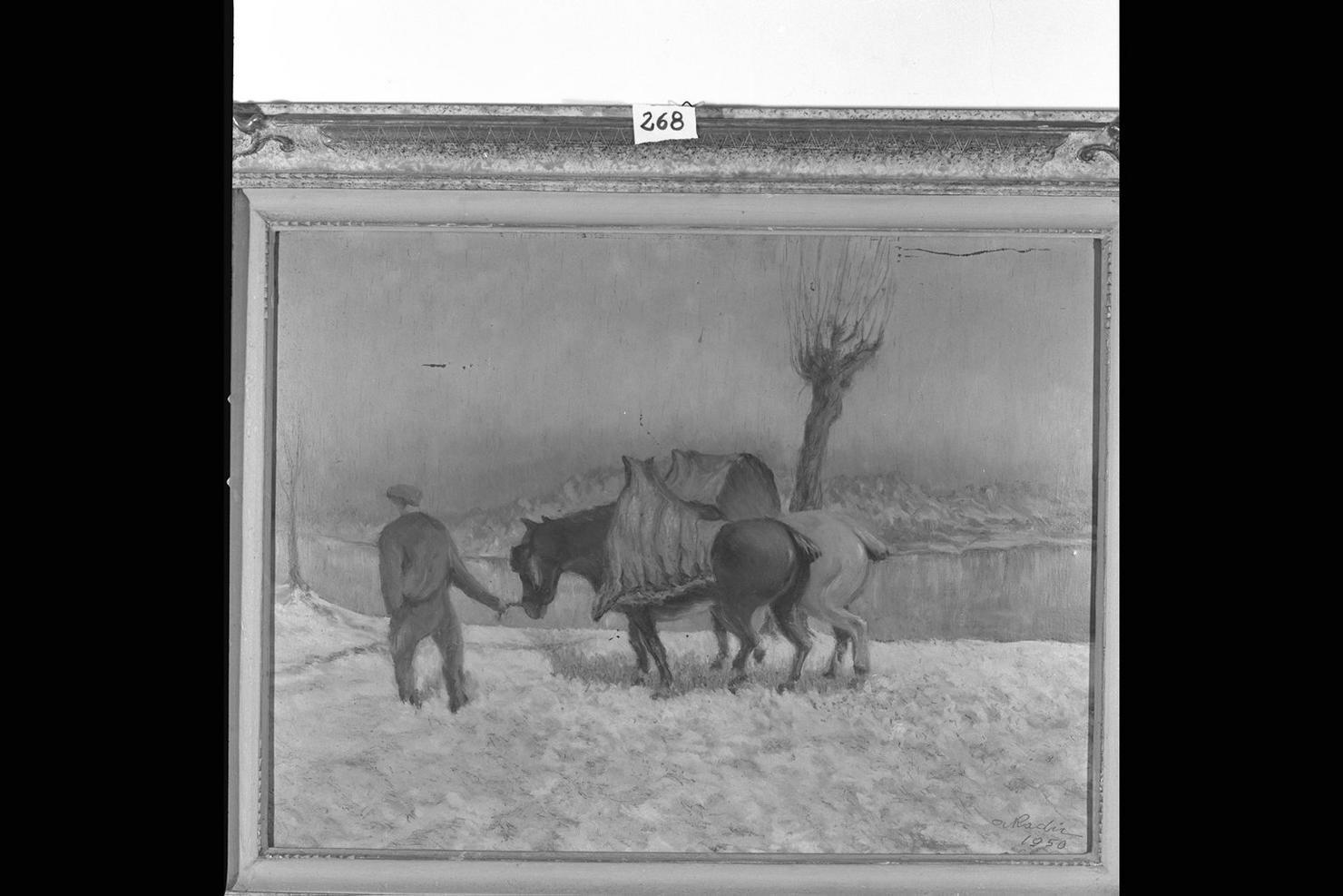 paesaggio con animali (dipinto) di Radic Antonio detto Modestino (sec. XX)