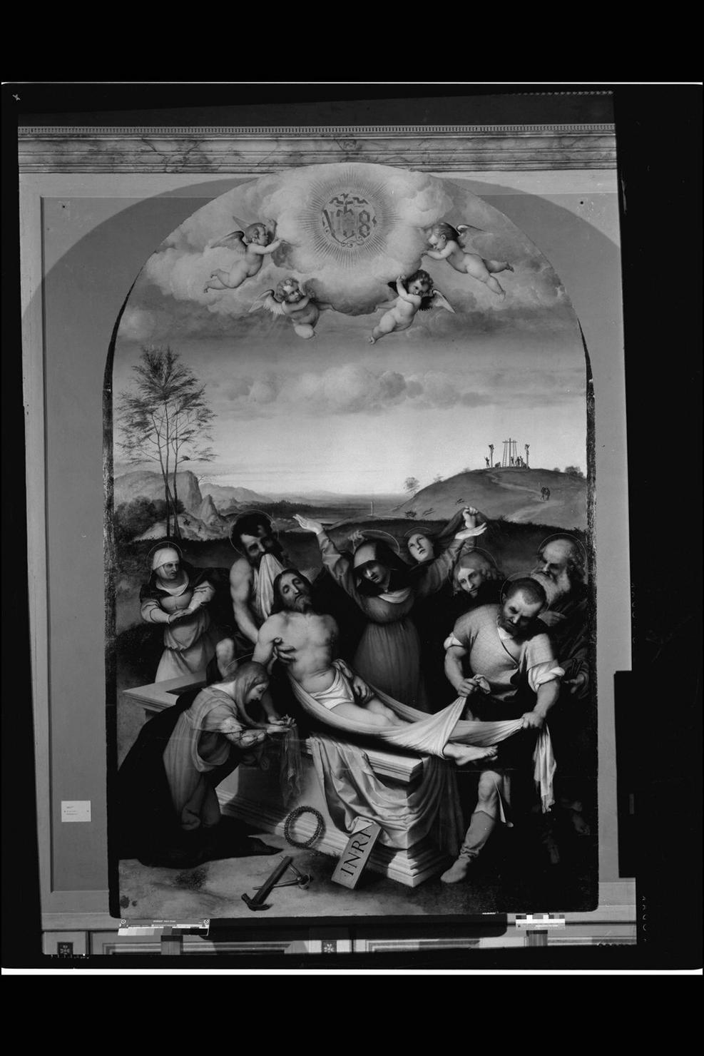 deposizione di Cristo nel sepolcro (dipinto) di Lotto Lorenzo (sec. XVI)