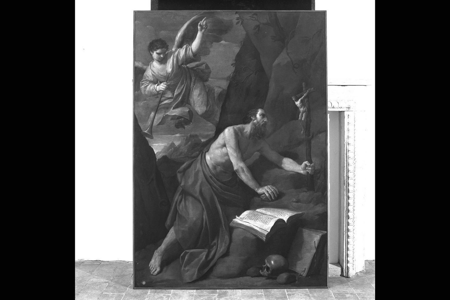 La visione di San Girolamo, San Girolamo (dipinto) di Zanotti Cavazzoni Giampietro (sec. XVIII)