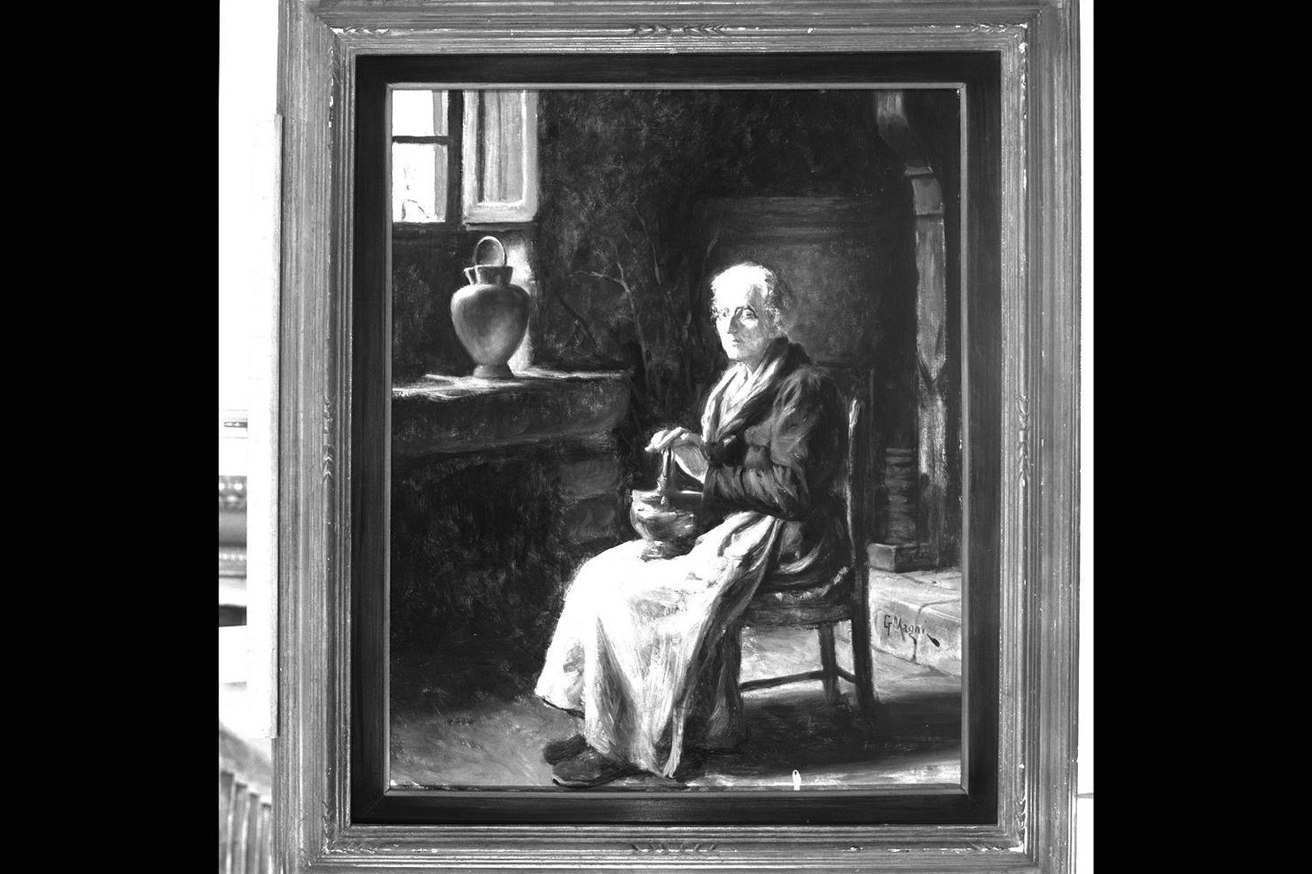 ritratto di donna (dipinto) di Magni Giuseppe (fine/inizio secc. XIX/ XX)