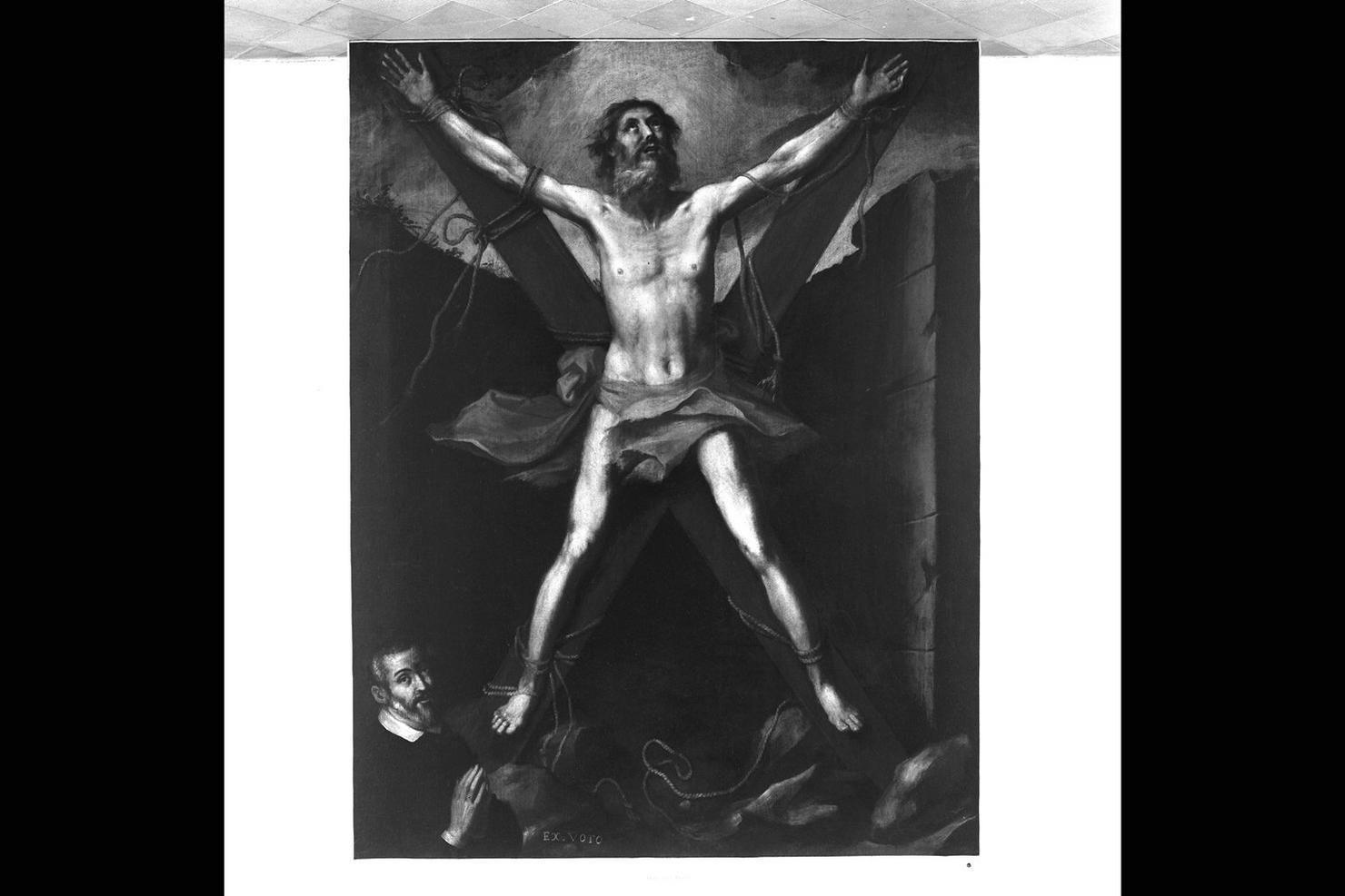martirio di Sant'Andrea (dipinto) di Pandolfi Giovanni Giacomo (prima metà sec. XVII)