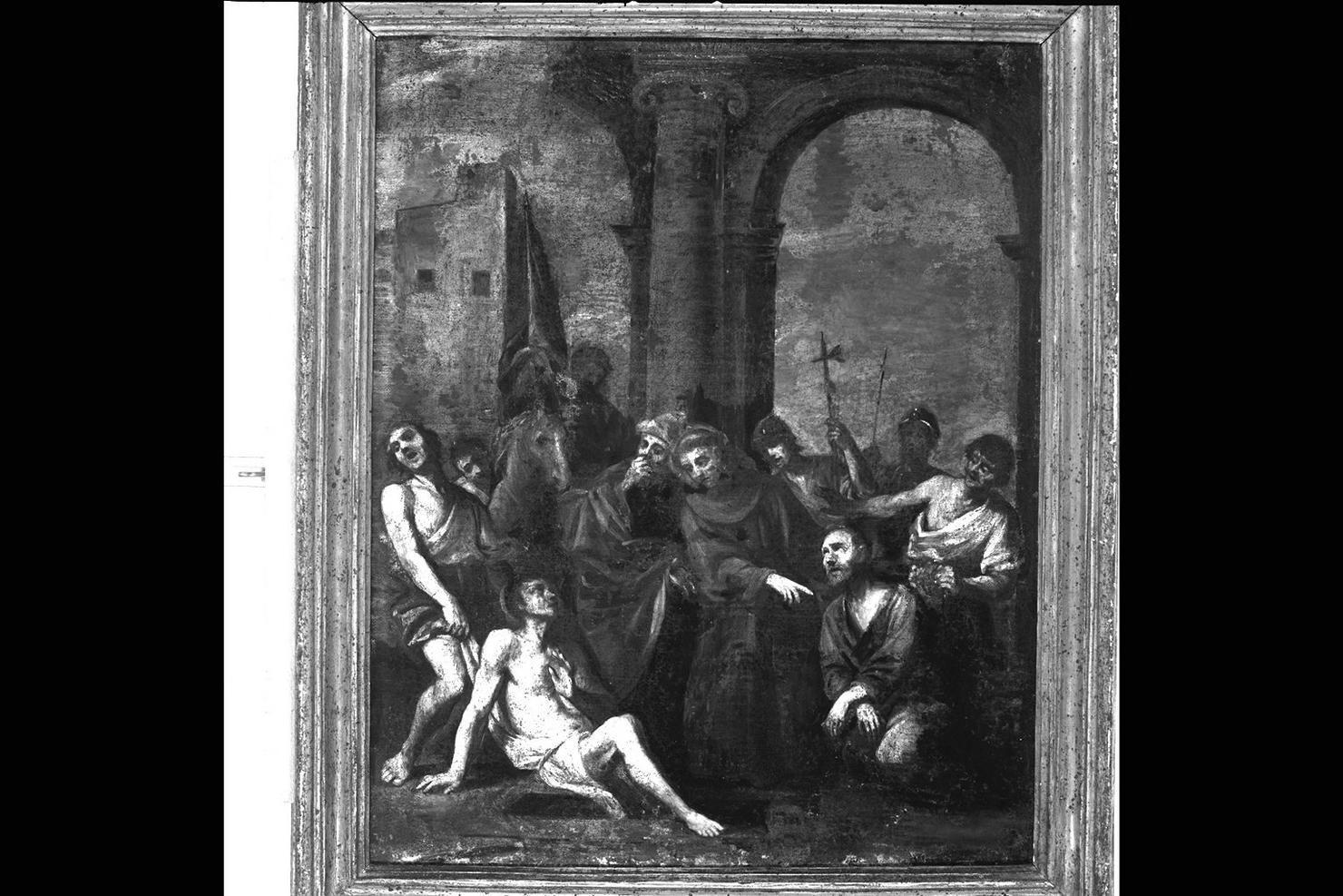 miracolo di un santo francescano (dipinto) - ambito napoletano (prima metà sec. XVII)