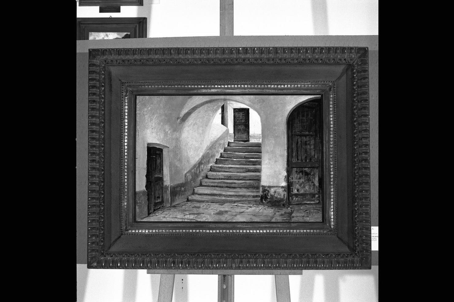 interno (dipinto) di Pagliano Giulio (sec. XX)