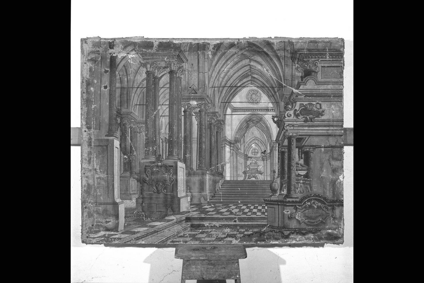 tempio gotico (dipinto) di Galli Ferdinando detto Bibiena (scuola) (sec. XVIII)