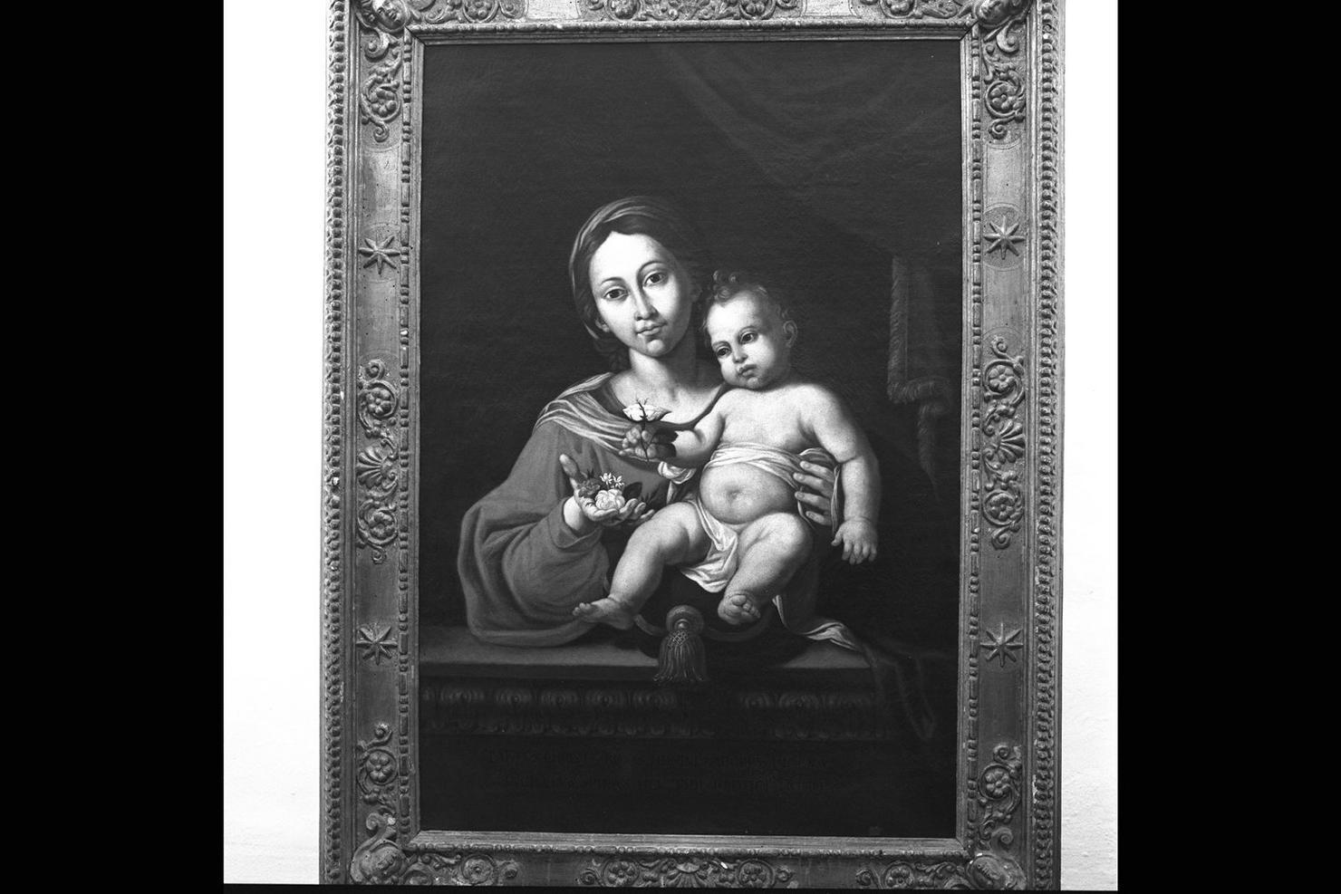 Madonna con Bambino (dipinto) di Magini Carlo (sec. XVIII)
