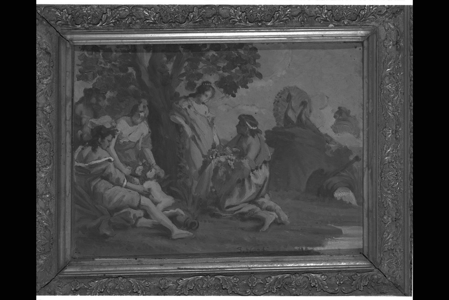 scena campestre (dipinto) di Nardi Sigismondo (fine/inizio secc. XIX/ XX)