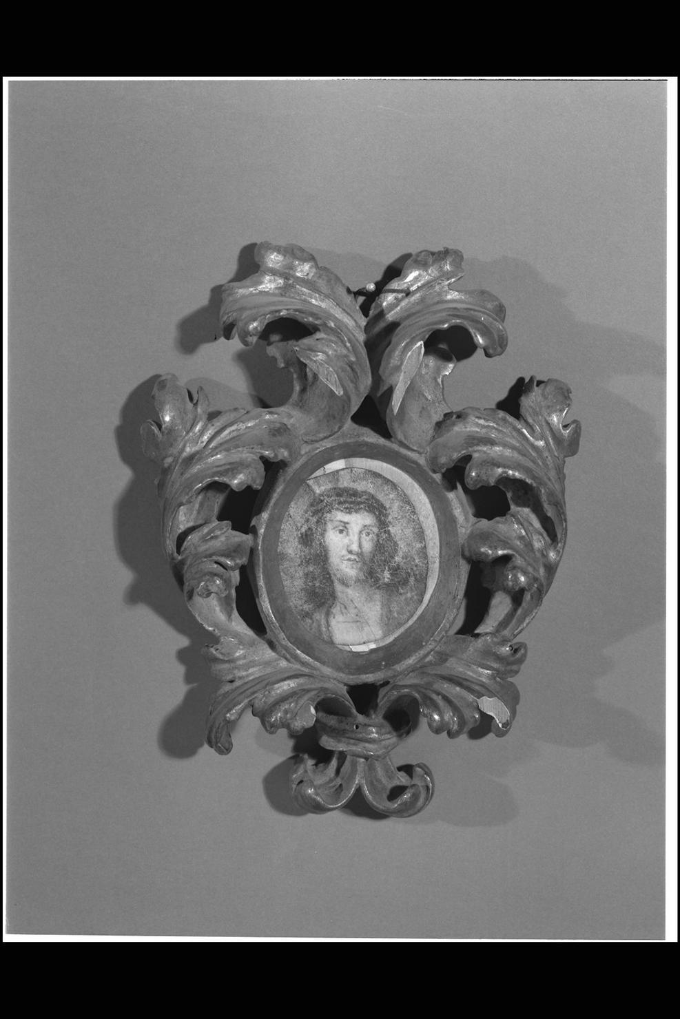 testa di Cristo incoronata di spine (dipinto) - ambito italiano (sec. XVIII)
