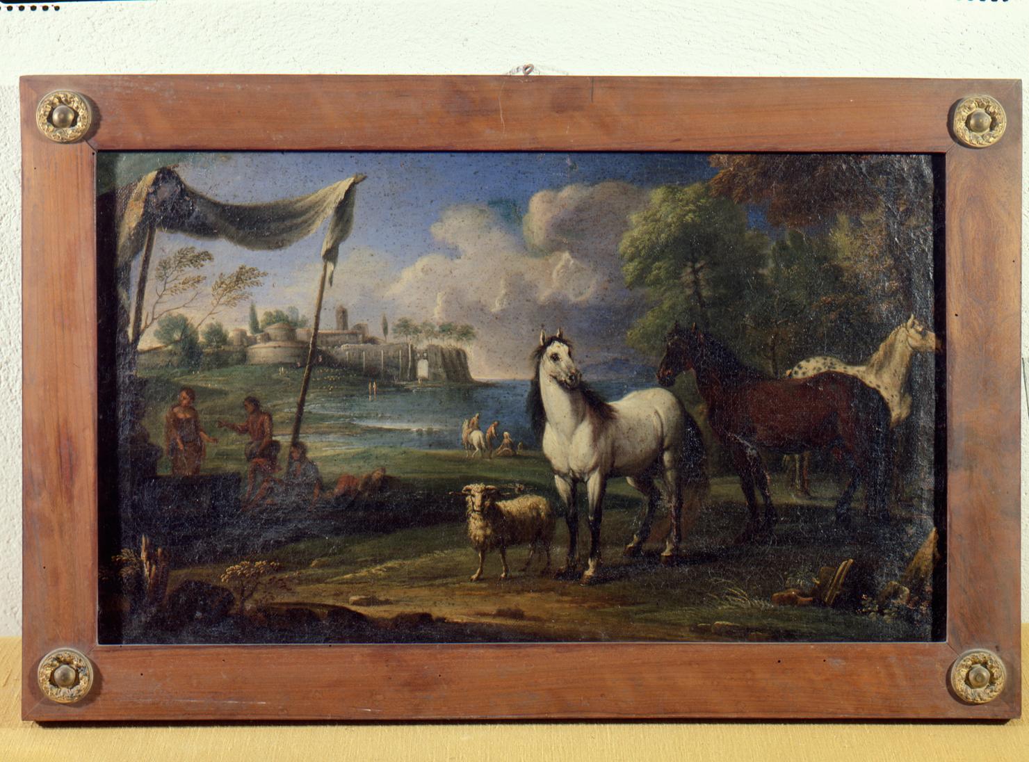 paesaggio con animali (dipinto) - ambito Italia centrale (prima metà sec. XIX)