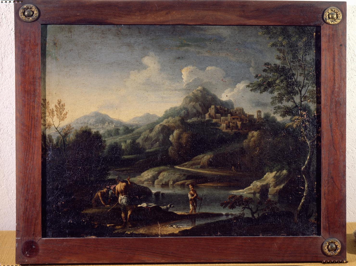 paesaggio con figure (dipinto) - ambito Italia centrale (prima metà sec. XVIII)