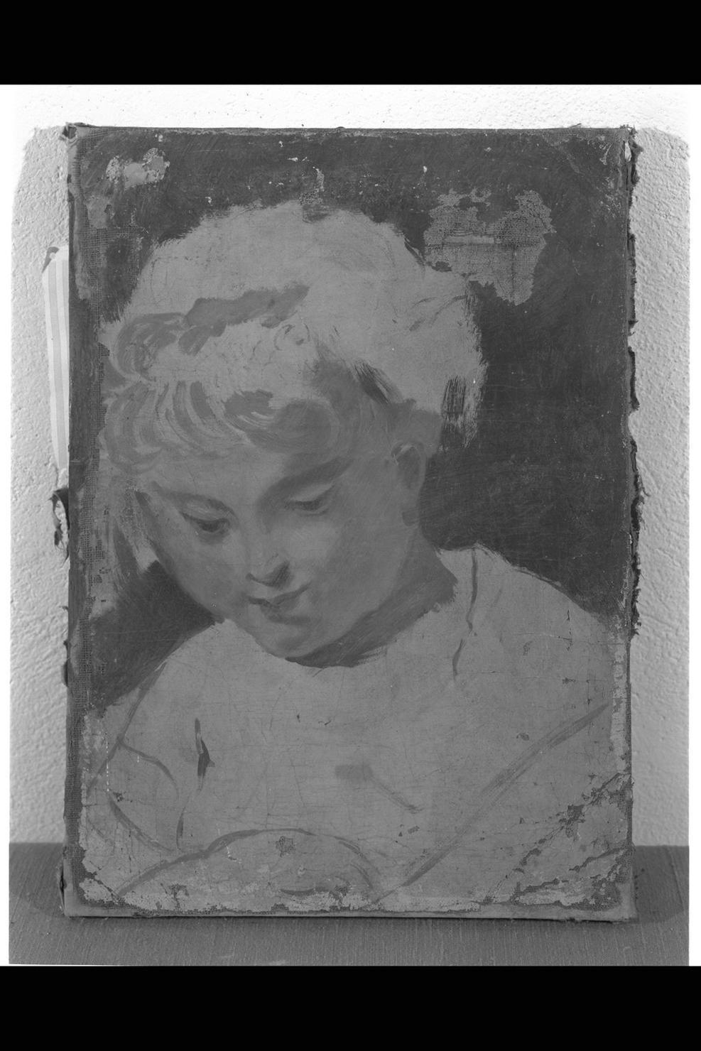 testa di bambino (dipinto) di Boscoli Andrea (cerchia) (prima metà sec. XVII)