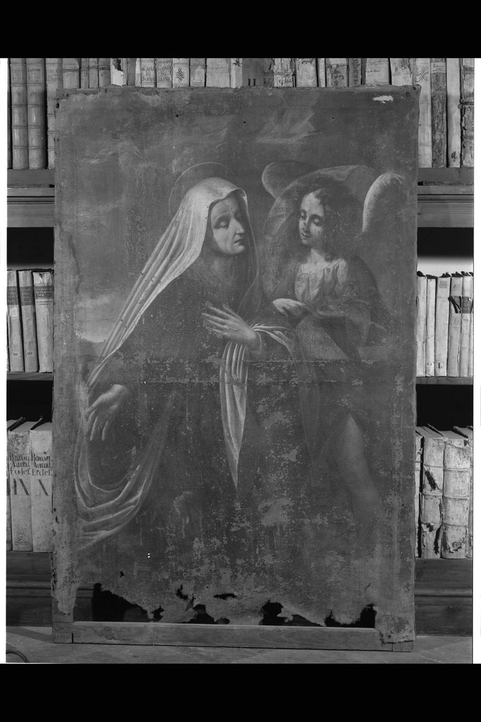 Santa Francesca Romana ha la visione del suo angelo custode (dipinto) - ambito bolognese (seconda metà sec. XVII)