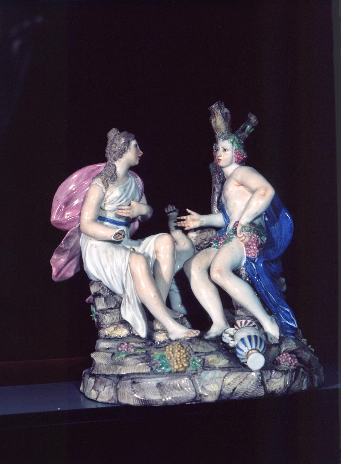 Bacco e Arianna (gruppo scultoreo) di Bruschi Giuseppe (attribuito) (sec. XVIII)