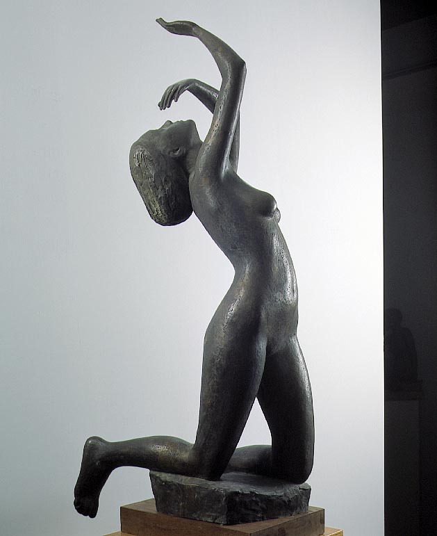 Nudo femminile in ginocchio, figura femminile nuda (statua) di Bartoccini Bruno (sec. XX)