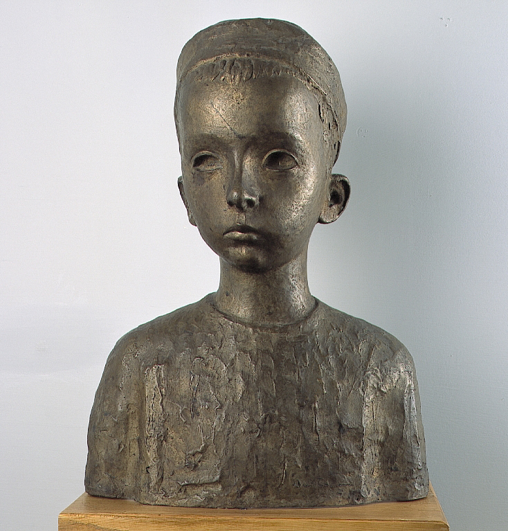 Testa di bambino, ritratto di bambino (scultura) di Bartoccini Bruno (sec. XX)