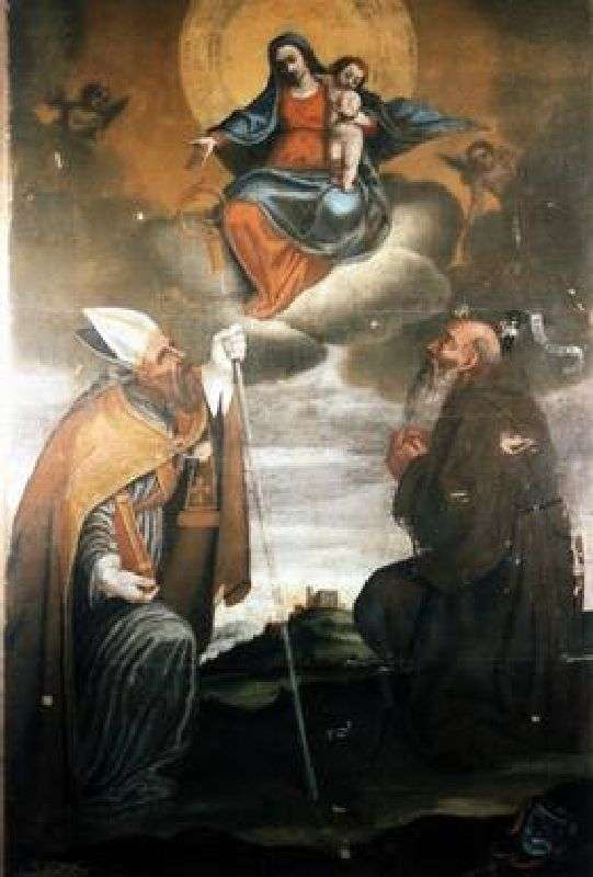 Madonna in gloria e Santi (dipinto) - ambito marchigiano (prima metà sec. XVII)