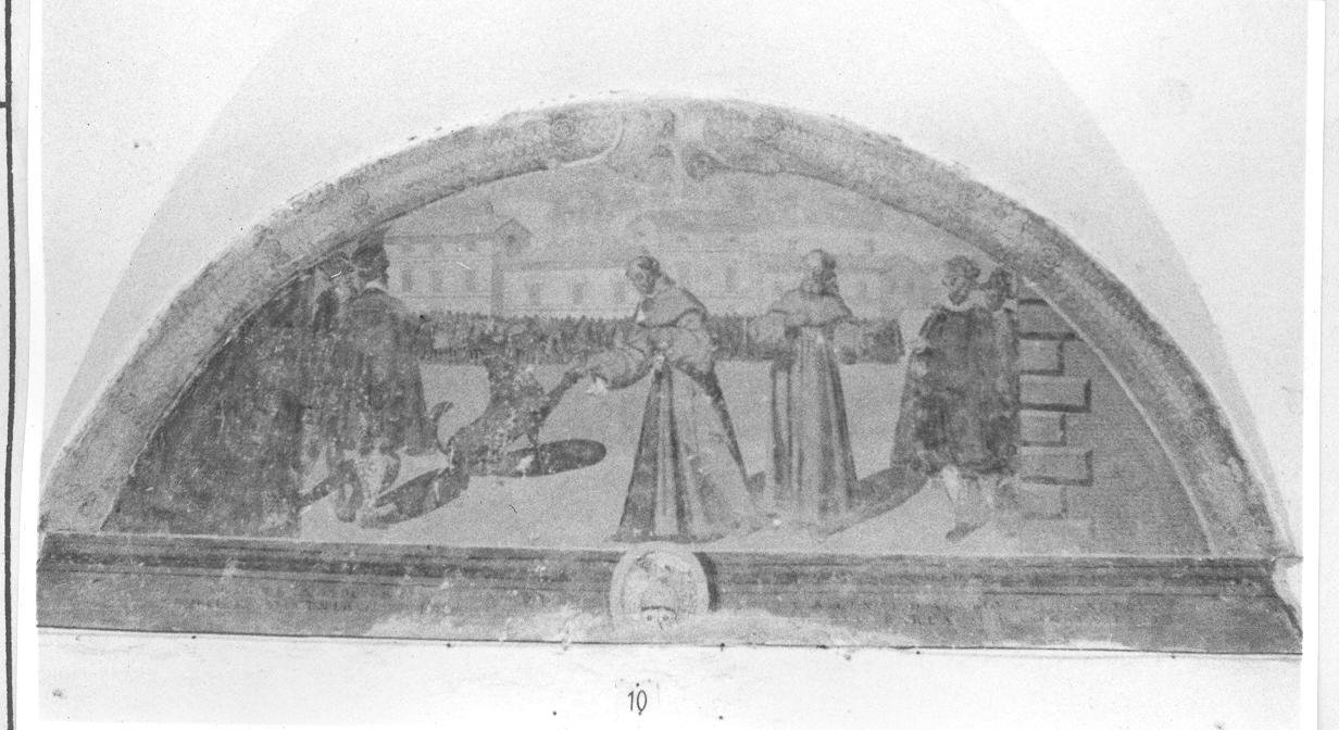 San Francesco d'Assisi e il lupo di Gubbio (dipinto, ciclo) di Filotesio Nicola detto Cola dell'Amatrice (cerchia) (sec. XVI)